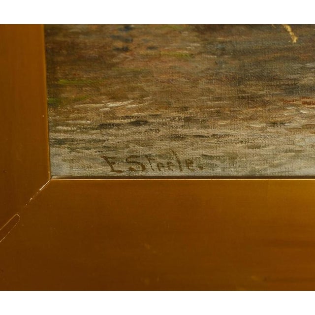 Charming Victorian oil on canvas depicting the River Thames at Wallingford, dating to the late 19th century, circa...