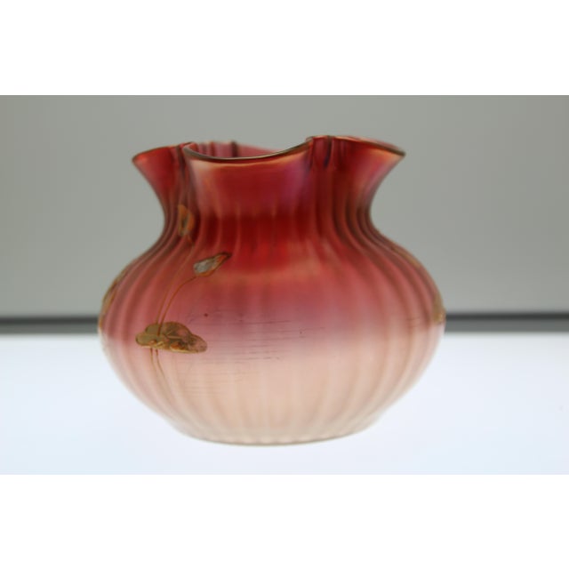 Art Nouveau Glass Vase with Enamel Decor, 1890s For Sale - Image 6 of 8