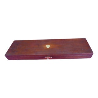 Antique Country Oak Hunting Gun Case with Accessories, 1900 For Sale