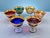 Hollywood Regency Colored Murano Glass Cups from Manifattura Di Murano, 1970s, Set of 6 For Sale - Image 3 of 9