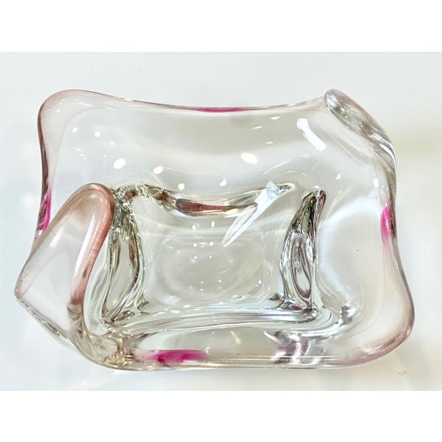 Pink Art Glass Bowl attributed to Jaroslav Beránek for Skrdlovice, 1960s For Sale - Image 8 of 9