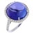 12.88 Ct Natural Tanzanite Cabochon & 0.55 Ct Natural Diamond Ring in 18KW Gold For Sale - Image 15 of 18