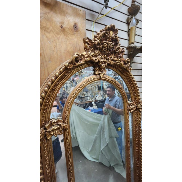 Beautiful French mirror measuring over 7 Feet tall. This is a floor mirror as shown on photos, but you can always add...
