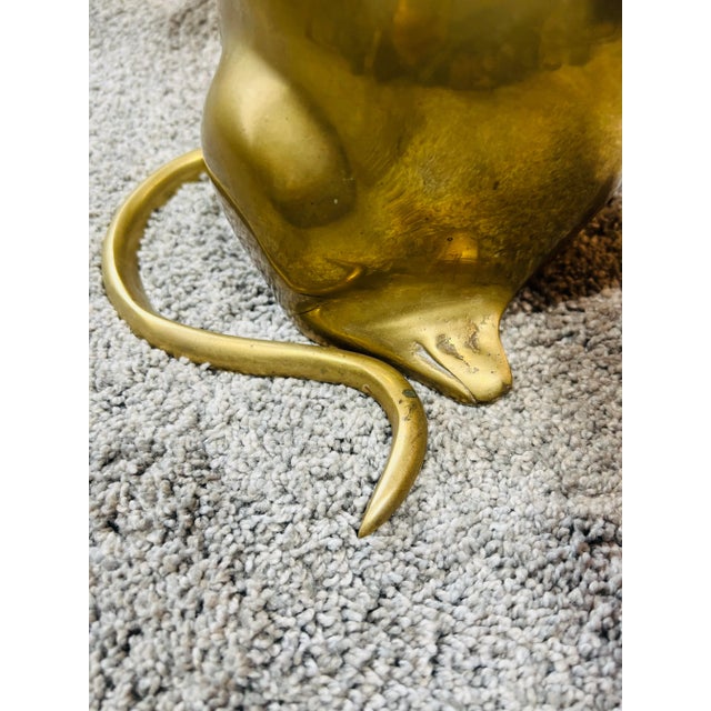 Mid Century Vintage Large Brass Mouse Shrew For Sale In Sacramento - Image 6 of 10