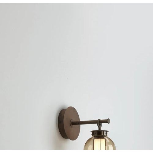 Bronze-Amber Glass Bai A Di Di Diffuser Wall Lamp by Neri and Hu for Parachilna For Sale - Image 3 of 10