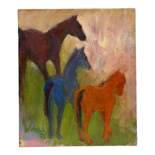 Contemporary Horse Oil Painting on Canvas by Megan Williamson For Sale