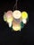 Forest Green Vintage Alabaster Murano Glass Disc Chandelier, Italy, 1981 For Sale - Image 8 of 11