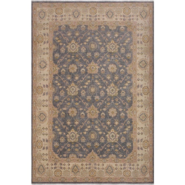 Gray 1990s Boho Chic Grey Wool Rug - 8′1″ × 9′9″ For Sale - Image 8 of 8