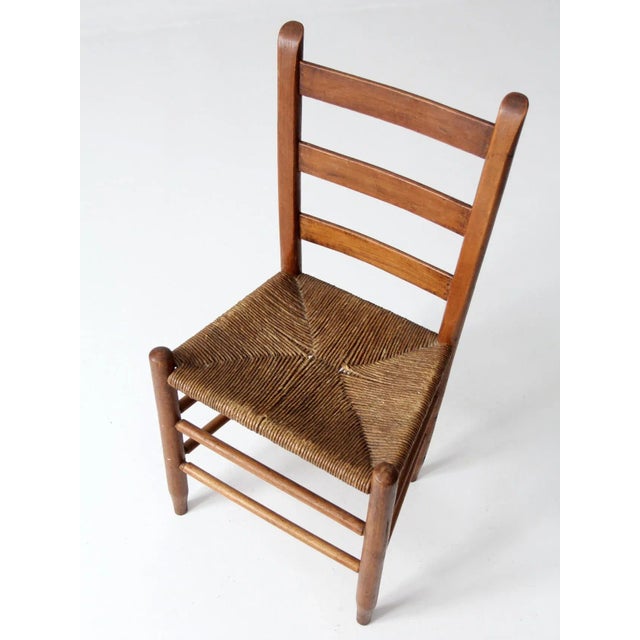 Antique Rush Seat Chair For Sale - Image 4 of 12