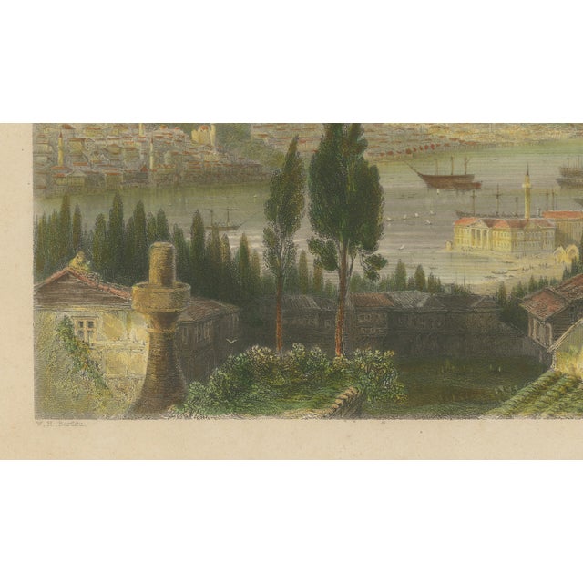 After Bartlett, Bosporus Harbor View from Pera, 1839, Engraving For Sale - Image 9 of 10