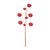 Add a touch of rustic charm to your holiday decor with this set of Red Sleigh Bell Sprays. Designed with a festive red hue...