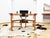 1970s Round Post Modern Brutalist MCM Beech Dining Table + 6 Chairs, 9 Pcs Set For Sale - Image 16 of 16