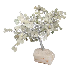 Vintage Prehnite Crystal Tree, Cluster Gemstone Tree