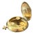 Vintage Mid-Century Brass Covered Ashtray With Sunburst Cigarette Rests & Cross Handle For Sale