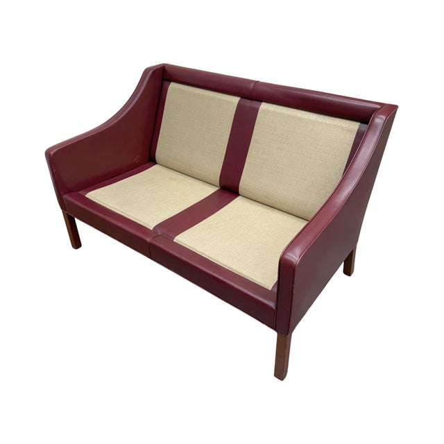 Wood Børge Mogensen, Fredericia, Model 2208 Sofa, Leather, Denmark, 1960s For Sale - Image 7 of 9