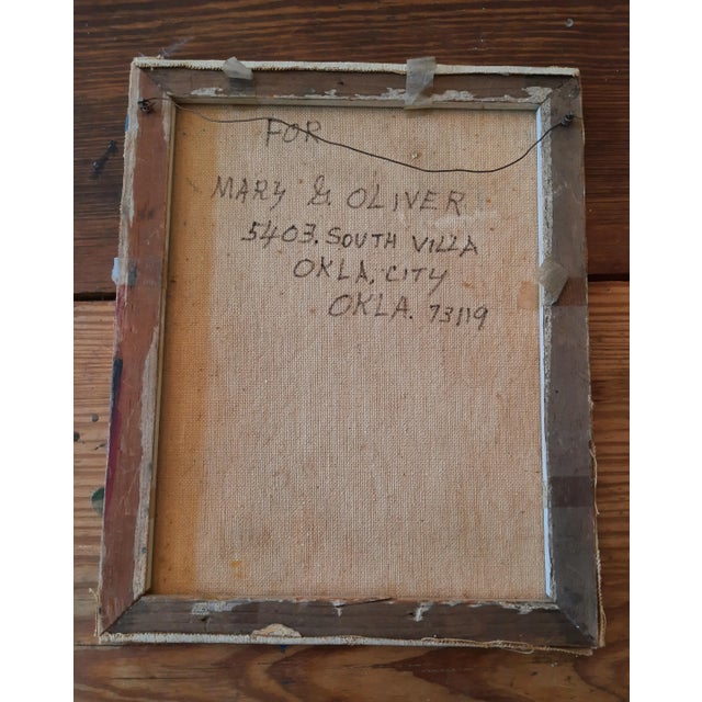 Southwest Cactus Landscape Original Painting Signed For Sale - Image 4 of 6