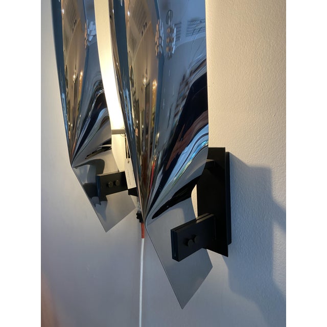 Black Wall Lamps by Michel Boyer, 1970s, Set of 2 For Sale - Image 8 of 10