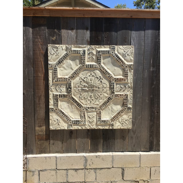 Vintage Rustic Tin Ceiling Tile Wall Art Chairish