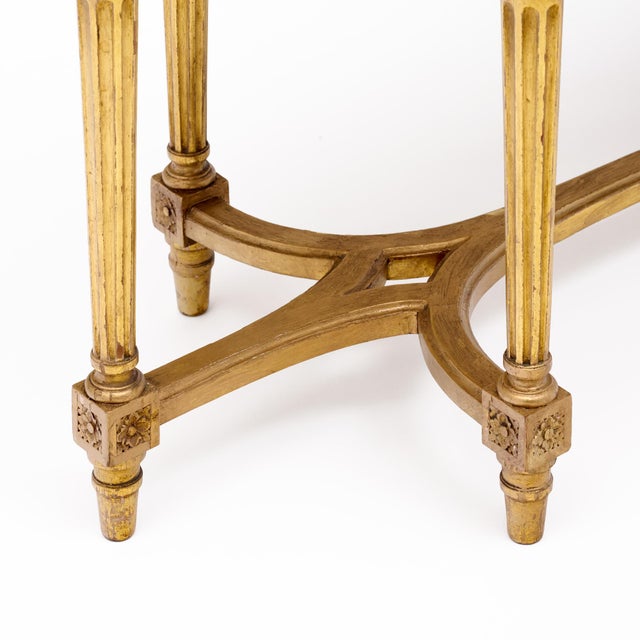 French Louis XVI Style Giltwood Six-Leg Bench, Circa 1900 For Sale - Image 9 of 9