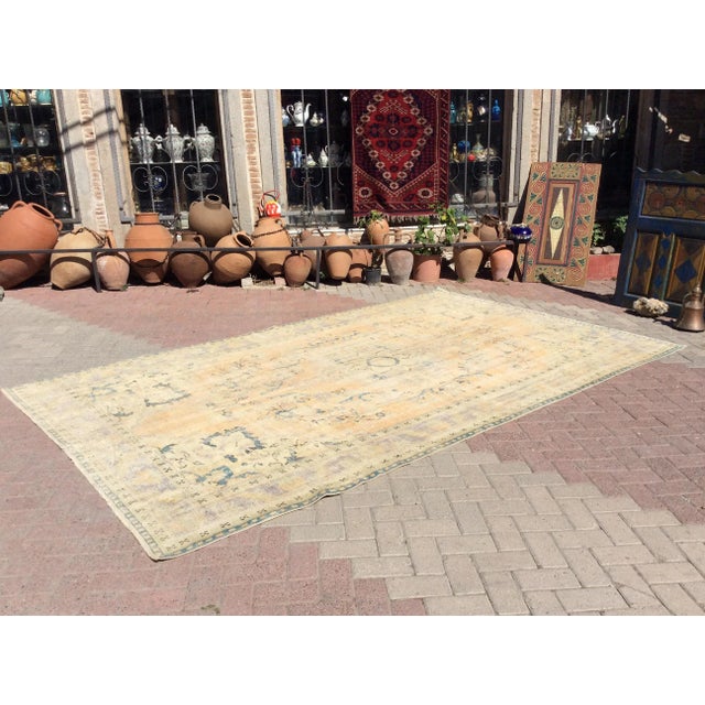 One of a kind hand made vintage anatolian rug. This gorgeous, hand knotted area rug was made in the 1940's by anatolian...