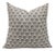 Fabdivine Artisan Block Print Throw Pillow Cover 24x24 Inch Thick Linen-Juju Flower For Sale