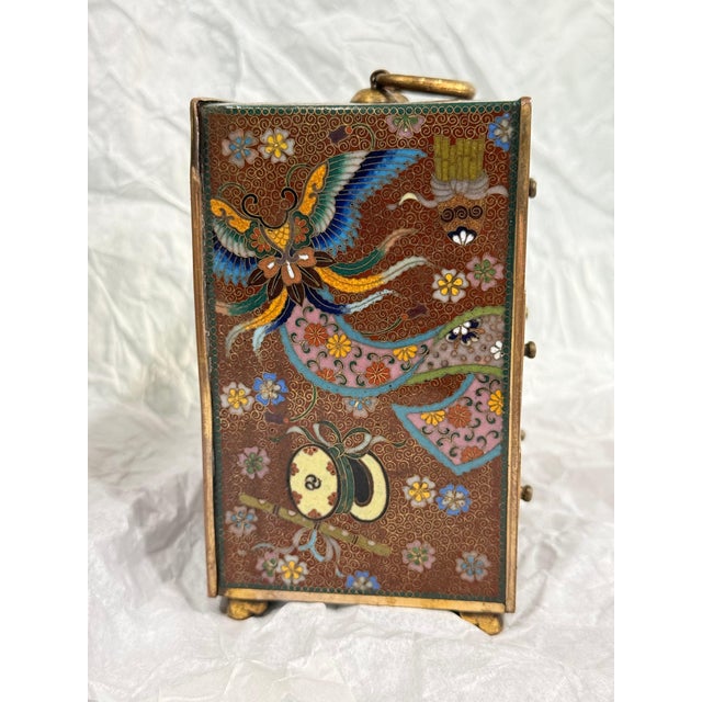 Japanese Cloisonne Enamel Rare Six Drawer Jewelry Chest, Attributed to Inaba For Sale - Image 11 of 16