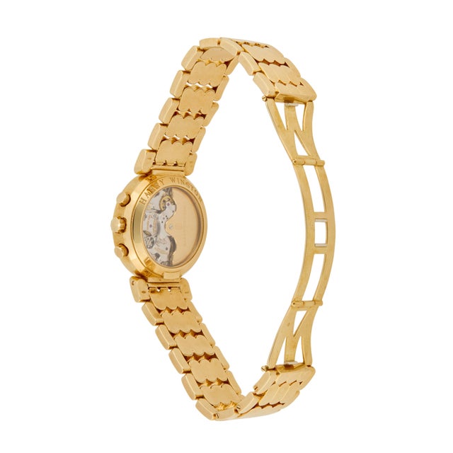 Harry Winston Premier Chronograph 18k Yellow Gold Navy Dial Mens Luxury Watch For Sale - Image 11 of 13