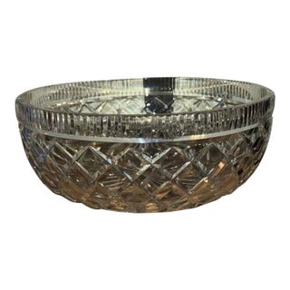 Waterford Killeen Diamond Cut Crystal Bowl - Large 9.75" Centerpiece For Sale