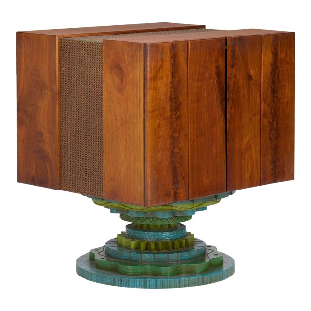 1965 Phillip Lloyd Powell Rotating Walnut Case/Bar For Sale