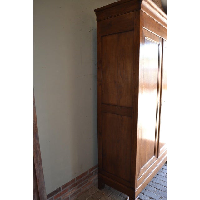 Brown Antique Louis Philippe Oak Cabinet For Sale - Image 8 of 10