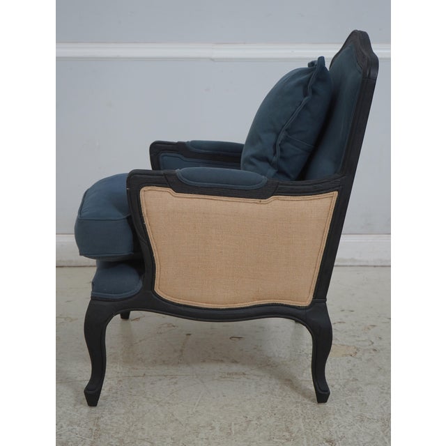 French Pair Restoration Hardware French Louis XV Bergere Chairs For Sale - Image 3 of 18