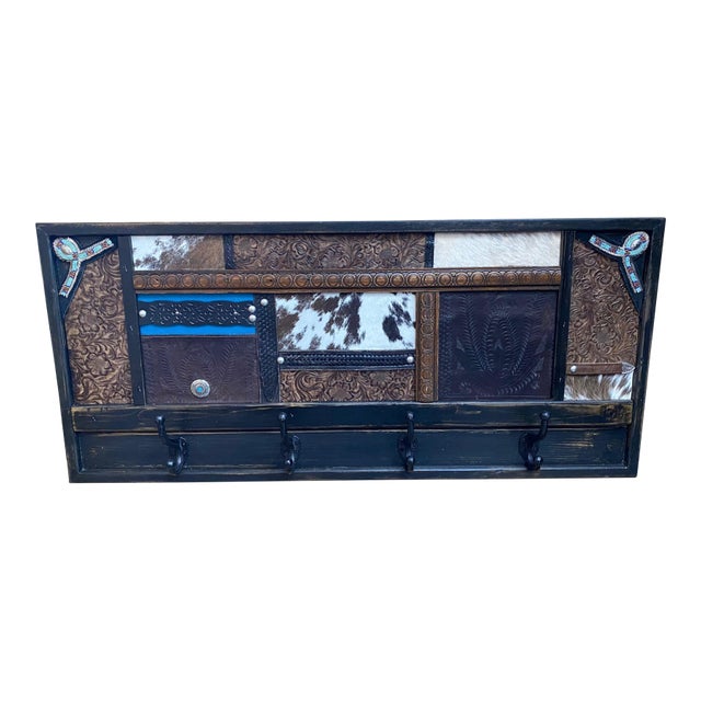 "Western Inspired Hat & Coat Rack" ~Angela Camarillo, the Rustic Frame Captures the Beauty and Spirit of the West. For Sale