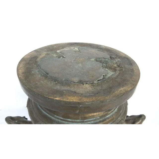 Italian Bronze Mortar by Vincenzo Barborini Italy 19th Century Planter For Sale - Image 3 of 8