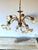 Florentine Style Gilt Metal Chandelier with Amber-Tinted Glass Shades, 1960s For Sale - Image 10 of 13