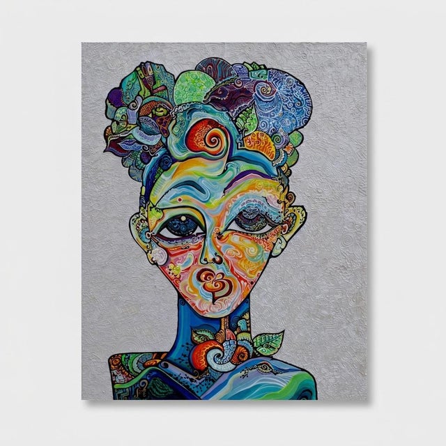 This is a one-of-a-kind original cubist painting by San Diego artist, Alexander Arshansky. Its dimensions are 30" x 24" x...