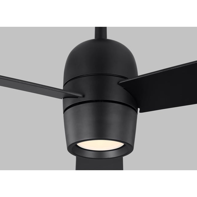 Transitional Thomas O'Brien by Visual Comfort Fan Alba 60" LED Ceiling Fan in Midnight Black For Sale - Image 3 of 9