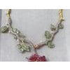 Bochic "Orient" Vintage Ruby & Multi Gem Flower Necklace Set In 18K Gold & Silver For Sale - Image 16 of 18