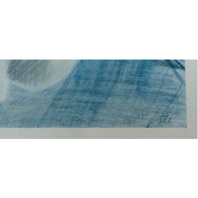 David Hockney Vintage 1980 Lithograph Print Framed Large Exhibition Poster " Still Life, Taj Hotel, Bombay " 1977 For Sale - Image 13 of 15
