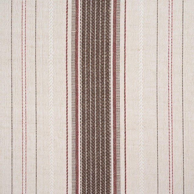 Traditional Schumacher Idris Stripe Fabric In Brown For Sale - Image 3 of 5