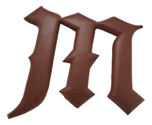 Art Deco Advertising Letter M Facade Advertising, 1930s