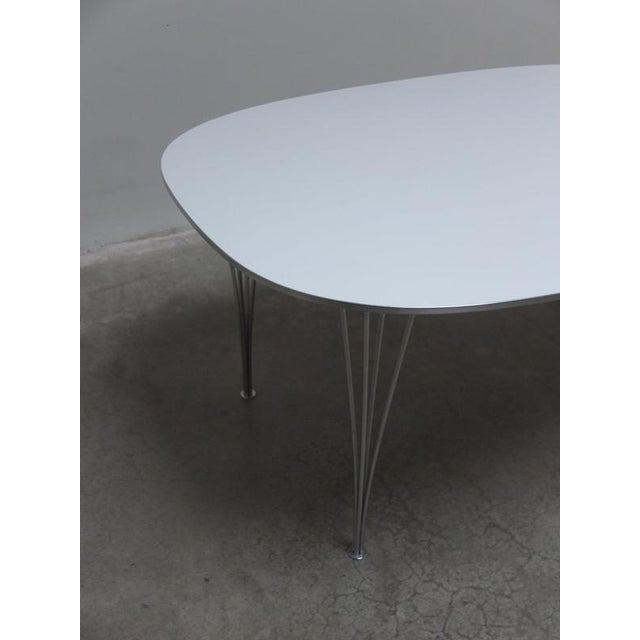 Super-Elliptical Dining Table by Piet Hein and Bruno Mathsson for Fritz Hansen, 1975 For Sale - Image 9 of 18