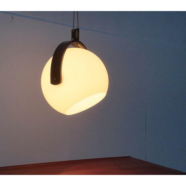 Mid-Century Swiss Space Age Plastic & Plywood Pendant Lamp from Temde, 1960s For Sale - Image 17 of 18