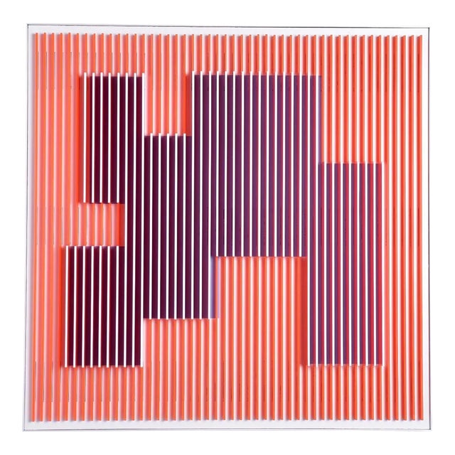 Jose Margulis, Orange Molecule 1 - Geometric Abstract Kinetic Art, 2018 For Sale