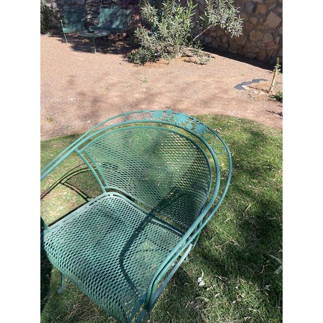 Army Green Vintage Garden Chair For Sale - Image 8 of 8