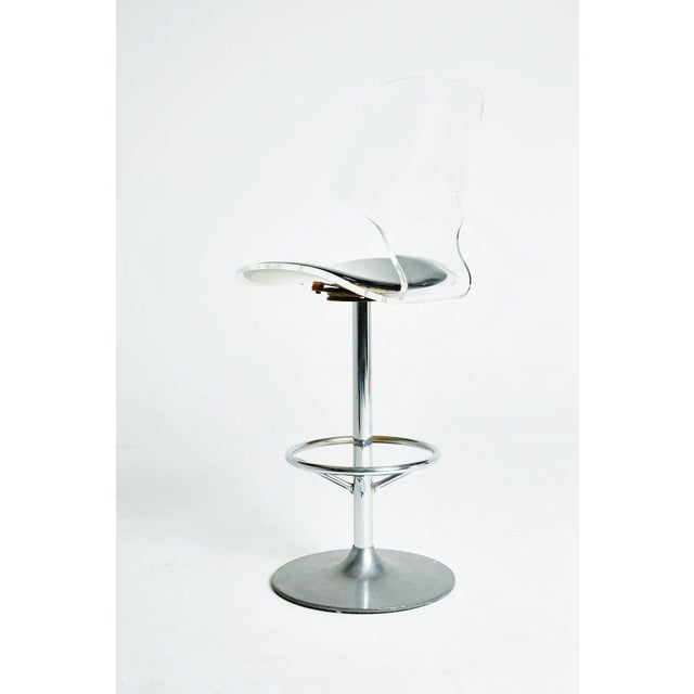 Post-Modern Lucite Barstools by Hill Mfg, circa 1980 - A Pair For Sale - Image 9 of 11