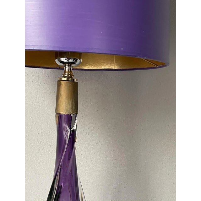 Large Crystal Table Lamp from Vannes Le Chatel For Sale - Image 6 of 9