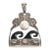 Sajen Large Sterling Silver Pendant Goddess Face Waves For Sale