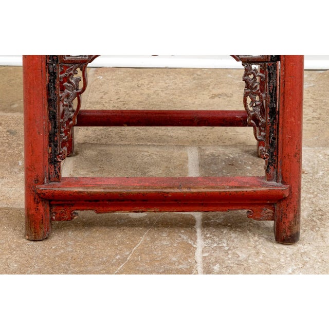 Late 19th Century Chinese Red Lacquered and Gilt Bride's Chair For Sale - Image 10 of 12