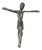 20th Century Modernist Bronze Crucifix from P. Dudeffant For Sale