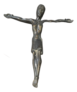 20th Century Modernist Bronze Crucifix from P. Dudeffant